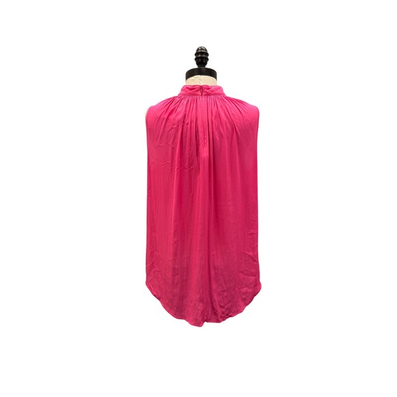 Smythe Tops - Smythe‎ Sleeveless Blouse Women's Size S Pink Excellent Pleated Mock Neck Top